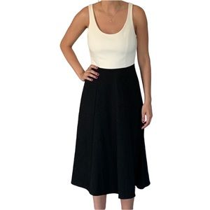 NWOT Gap White black midi dress size 4
